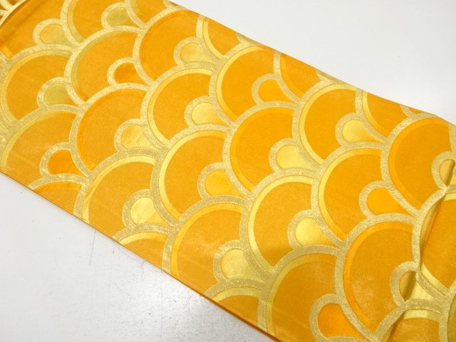 JAPANESE KIMONO / ANTIQUE FUKURO OBI / SILK / WOVEN SEIGAIHA
